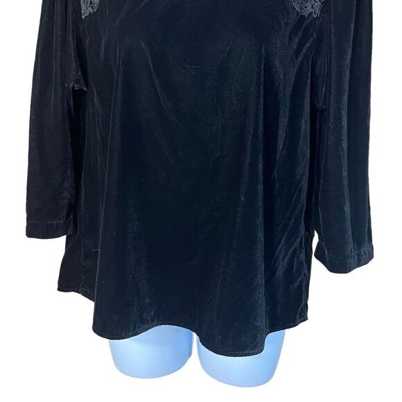Zara Velour 3/4 sleeve top Size M - Picture 5 of 7